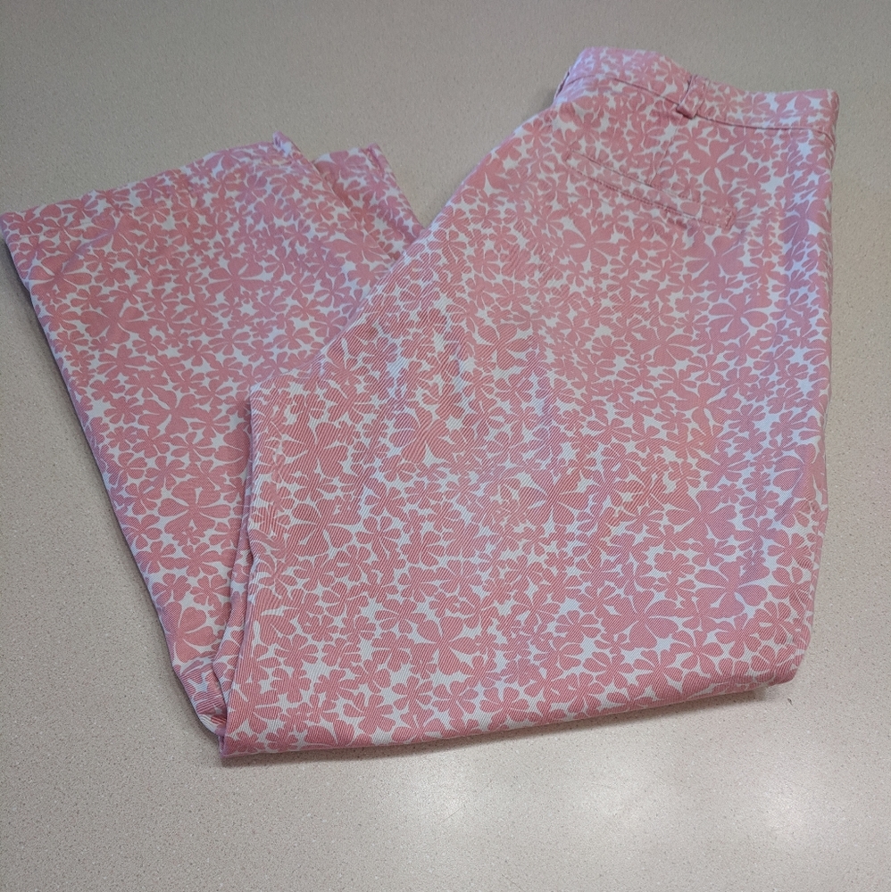 Dockers Pink Flower Print Pants. Size 10